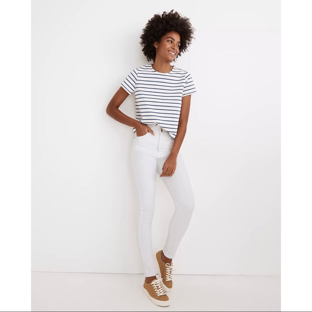Madewell 10" High-Rise Skinny Jeans Pure White 24